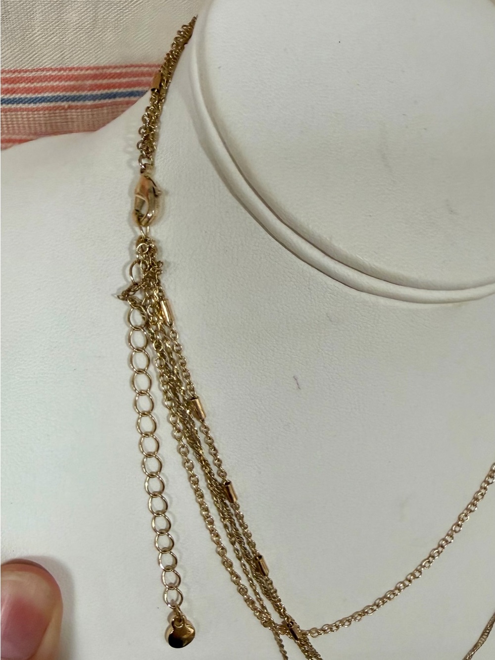 Francesca's Collections Layered Gold Tone Necklace with Pendant - Picture 3 of 4